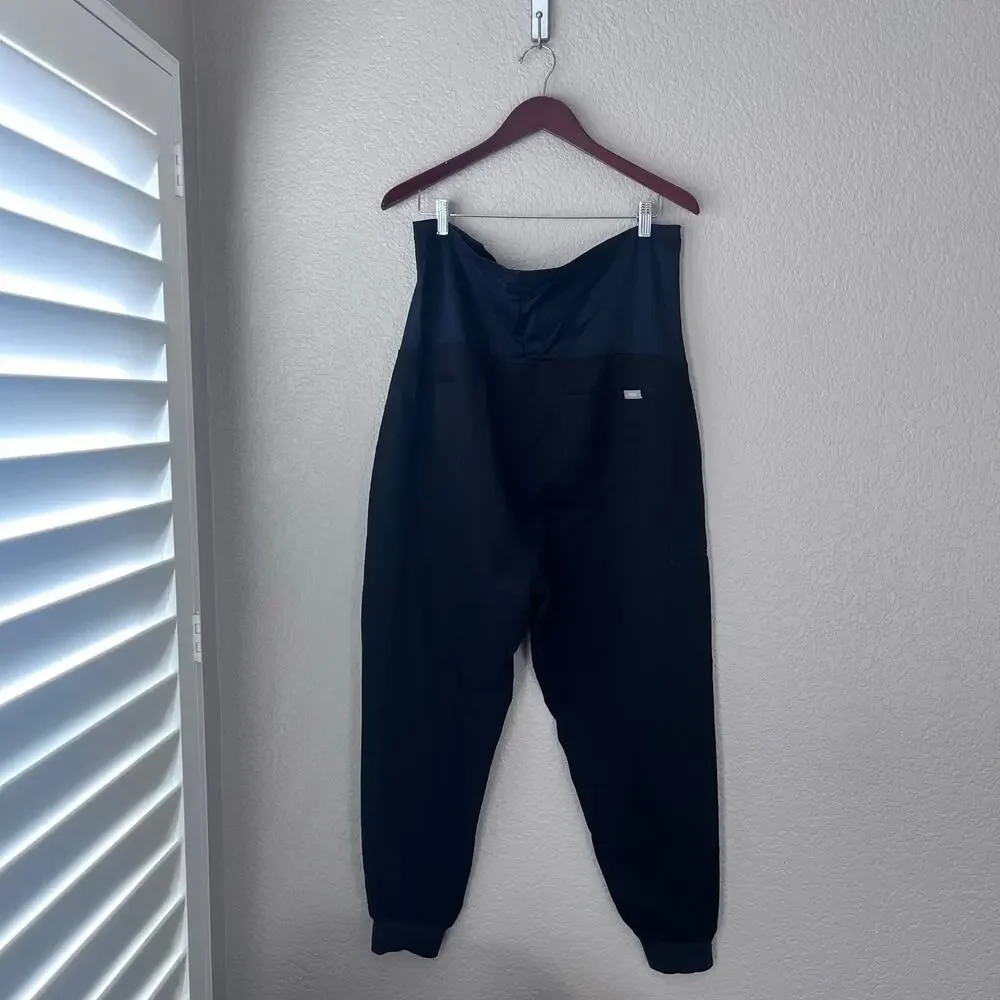 Figs Zamora Maternity Scrub Pants Jogger Medical X Large Petite Technical Black